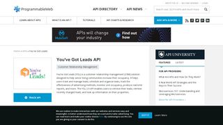 You've Got Leads API | ProgrammableWeb