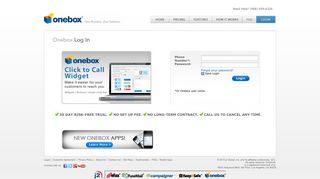 Onebox® log in lets you manage your phone system from anywhere.