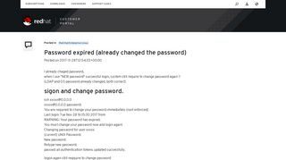 Password expired (already changed the password) - Red Hat ...