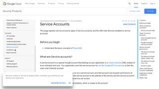 Service Accounts | Cloud Identity and Access ... - Google Cloud