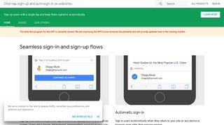 One-tap sign-up and auto sign-in on websites | Google Developers