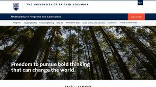 UBC Undergraduate Programs and Admissions