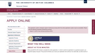 Apply Online - UBC Grad School - The University of British Columbia