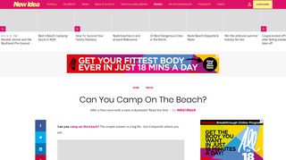 Can You Camp on The Beach? | New Idea Magazine