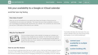 link your availability to a Google or iCloud calendar - YouCanBook.me
