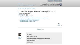 Nothing happens when you click Login « Tips and Tricks HQ Forum