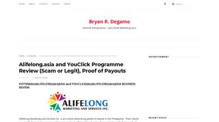 Alifelong.asia and YouClick Programme Review (Scam or Legit), Proof ...