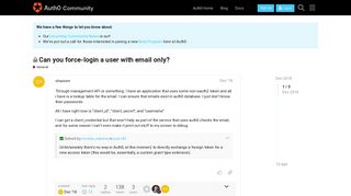 Can you force-login a user with email only? - Auth0 Community