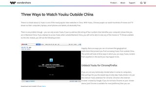 Three Ways to Watch Youku Outside China - Wondershare
