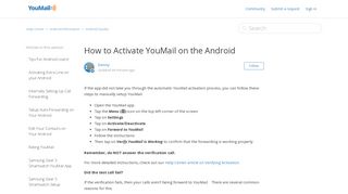 How to Activate YouMail on the Android – Help Center