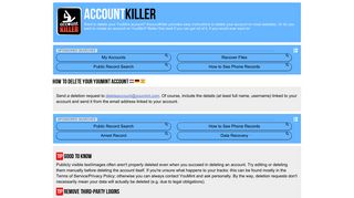 Delete your YouMint account | accountkiller.com