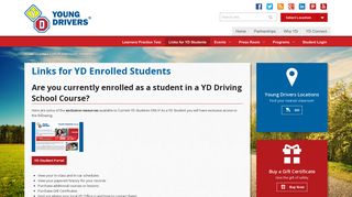 Links for YD Enrolled Students | Young Drivers of Canada