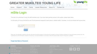 mSite Login - Greater Mukilteo Young Life
