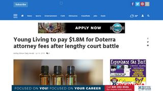 Young Living to pay $1.8M for Doterra attorney fees after lengthy court ...