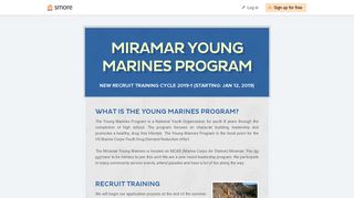 Miramar Young Marines Program | Smore Newsletters