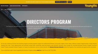 Directors Program | Directors Program - Young Vic