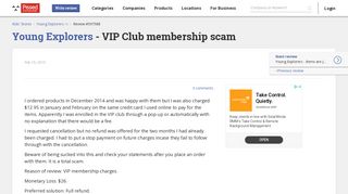 Young Explorers - VIP Club membership scam Jun 02, 2015 @ Pissed ...