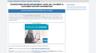 Youngstown Water Department Login, Bill Payment & Customer ...