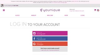Log in to your account - Younique