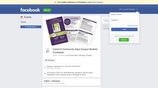 Carson's Community Days Coupon Booklet Fundraiser - Facebook