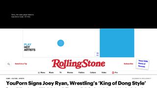 YouPorn Signs Joey Ryan, Wrestling's 'King of Dong Style' – Rolling ...