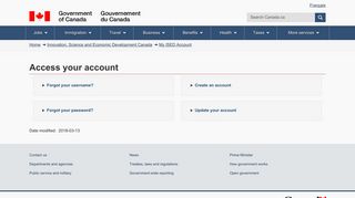 Access your account - My ISED Account - ISED