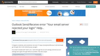 Outlook Send/Receive error 