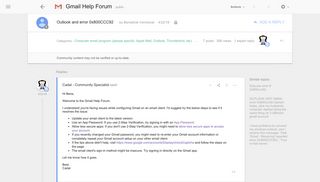 Outlook and error 0x800CCC92 - Google Product Forums