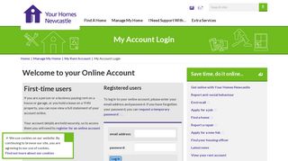 My Account Login - Your Homes Newcastle