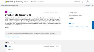 email on blackberry q10 - Microsoft Community