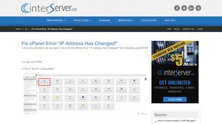 Fix cPanel Error “IP Address Has Changed!” - Interserver Tips