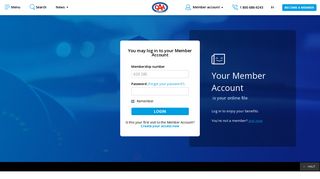 Log in to your Member Account