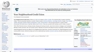 Your Neighbourhood Credit Union - Wikipedia
