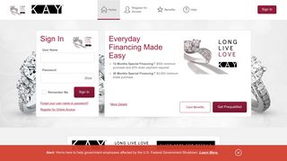 Kay Jewelers LONG LIVE LOVE Credit Card - Manage your account