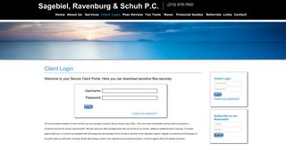 Client Login - Sagebiel, Ravenburg & Schuh PC