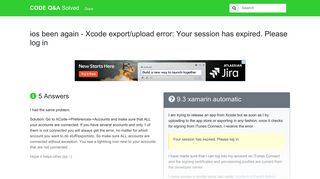 Xcode export/upload error: Your session has expired. Please log in