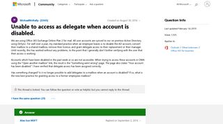 Unable to access as delegate when account is disabled. - Microsoft ...