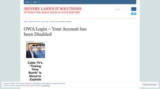 OWA Login – Your Account has been Disabled « Jeffery Land's IT ...