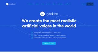 Lyrebird • Ultra-Realistic Voice Cloning and Text-to-Speech