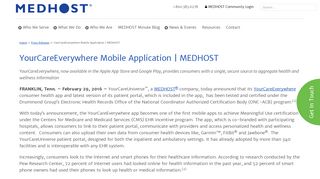 YourCareEverywhere Mobile Application | MEDHOST - MEDHOST