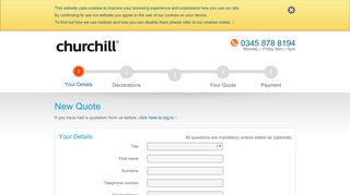 Log In - Churchill Insurance