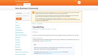 Xero Community - YoureOnTime