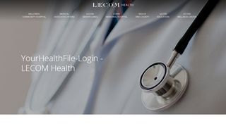 YourHealthFile-Login - LECOM Health