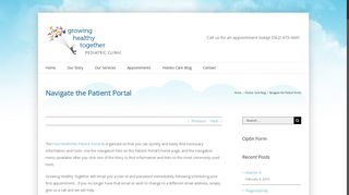 Navigate the Patient Portal - Growing Healthy Together