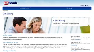 Auto Lease Options for Current Customers | U.S. Bank