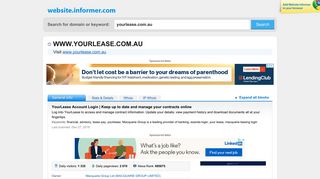 yourlease.com.au at WI. YourLease Account Login | Keep up to date ...