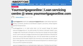 Yourmortgageonline | Loan servicing centre @ www ... - Hungry Tone