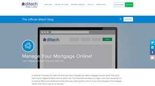 Manage Your Mortgage Online! - The official ditech blog