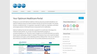 www.youroptimumhealthcare.com - Member Portal Login |