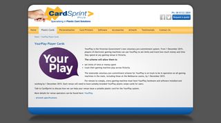 Yourplay Player Cards Australia | Yourplay Plastic Swipe Cards ...